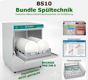 BS10 Bundle Geschirrspültechnik (GSM mit Enthärtung, zzgl. Chemie, Korb, Konzept)